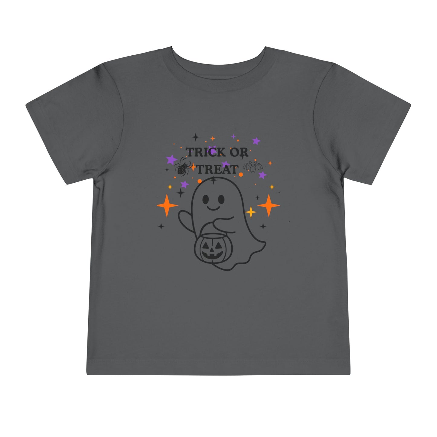 Toddler Halloween Tee - Cute Ghost "Trick or Treat" Pumpkin T-Shirt