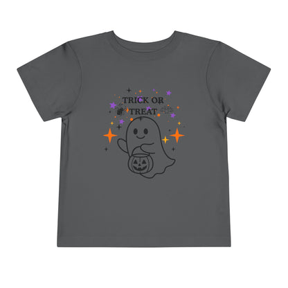 Toddler Halloween Tee - Cute Ghost "Trick or Treat" Pumpkin T-Shirt