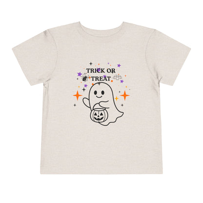 Toddler Halloween Tee - Cute Ghost "Trick or Treat" Pumpkin T-Shirt