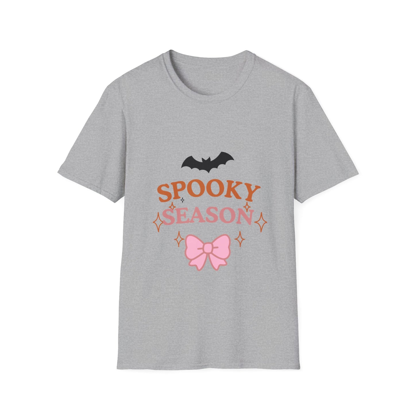 Spooky Season T-Shirt — Cute Halloween Bat & Bow Tee