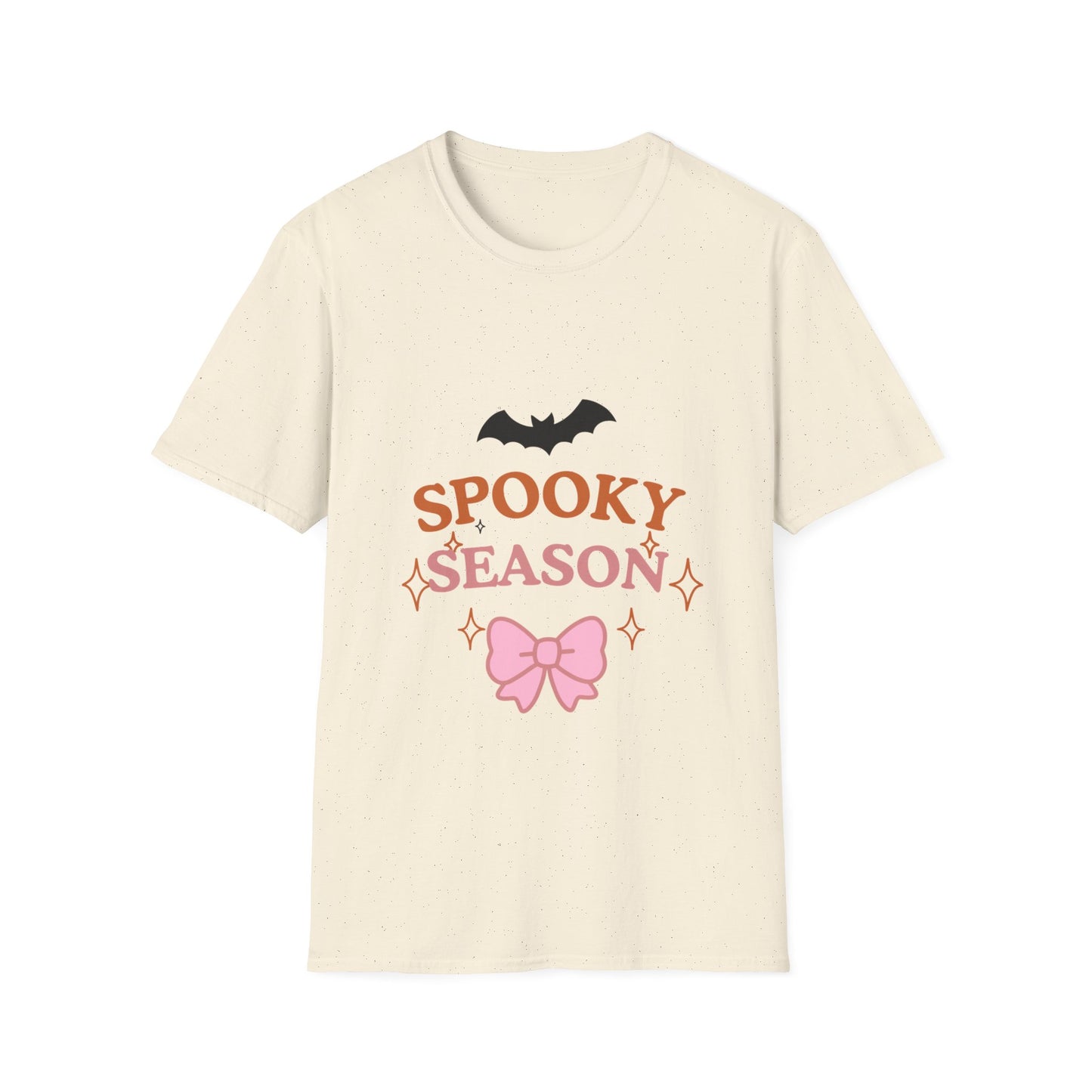 Spooky Season T-Shirt — Cute Halloween Bat & Bow Tee