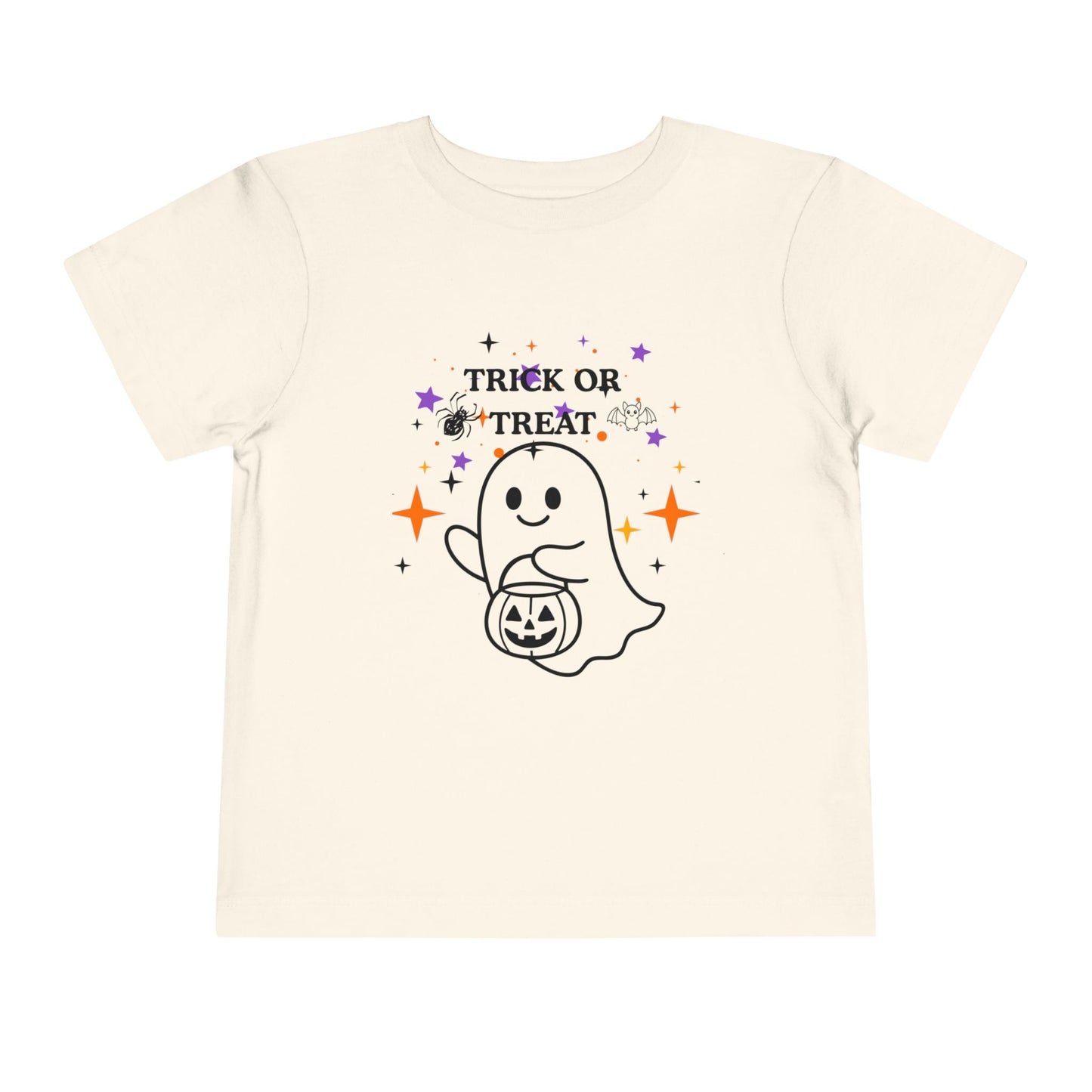 Toddler Halloween Tee - Cute Ghost "Trick or Treat" Pumpkin T-Shirt