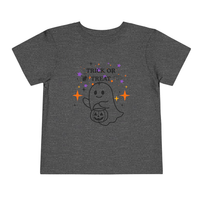 Toddler Halloween Tee - Cute Ghost "Trick or Treat" Pumpkin T-Shirt
