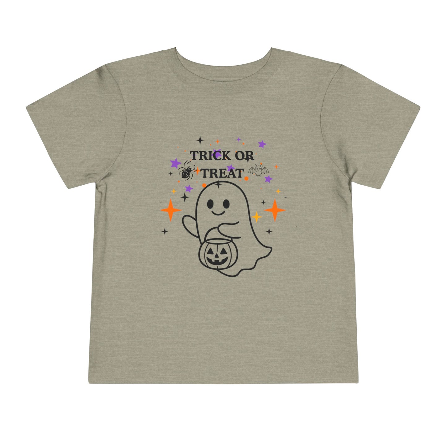 Toddler Halloween Tee - Cute Ghost "Trick or Treat" Pumpkin T-Shirt
