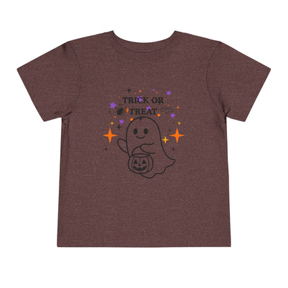 Toddler Halloween Tee - Cute Ghost "Trick or Treat" Pumpkin T-Shirt